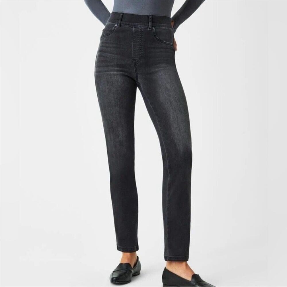 Spanx Vintage Black Straight Leg Ankle Jean XL 20355R